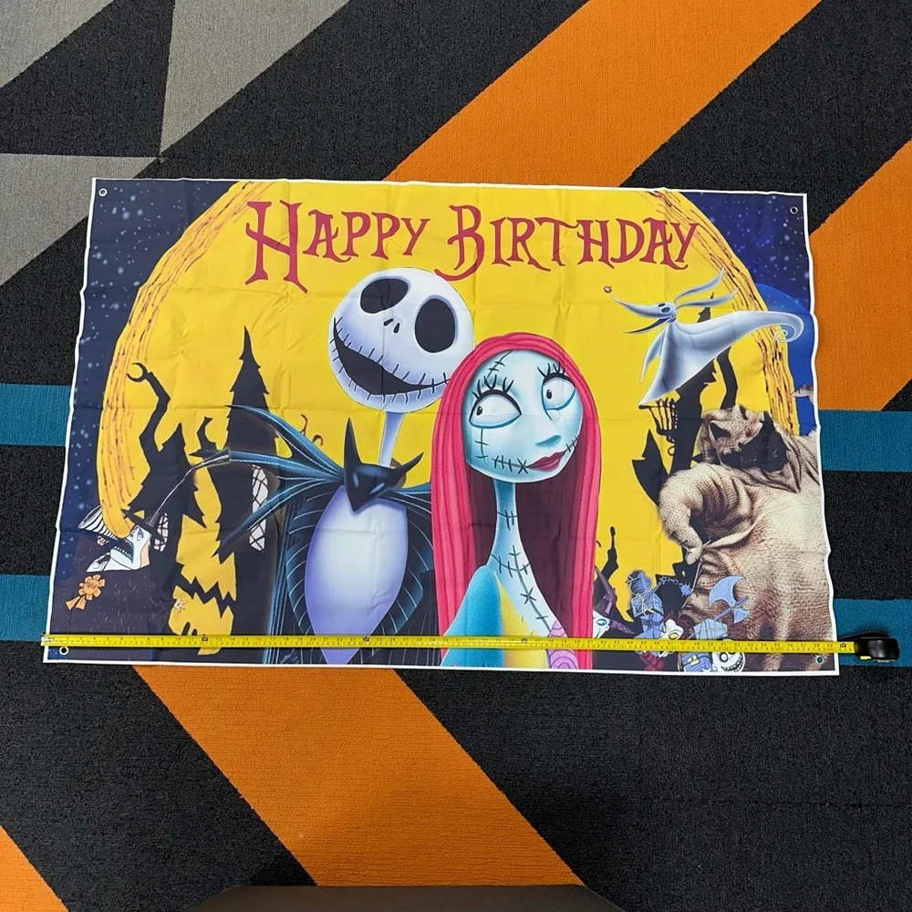 The Nightmare Before Christmas Happy Birthday Backdrop Party Large Disney